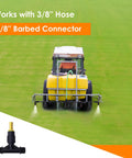 Wide Coverage Sprayer Boom Wand With Three Flow Rate Nozzles for Lawn and Farm Care on tractor spraying field