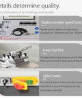 Control panel features of Brand New Mini Metal Lathe 1.1KW Brushless Motor 8x39 Inch Benchtop Engine with variable speed settings.