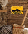 No Trespassing Public Water Supply Vintage Metal Wall Art Sign Weatherproof Aluminum For Outdoor Use Rust Resistant Patio Fence Porch Garden Decor For Outdoor Living Spaces, 8x12 in wall sign