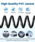 Flexible Dual Shielded 22 AWG 4 Conductor Cable 25 Ft Pure Copper Core UL2464 Shielded Wire, anti-corrosion, waterproof