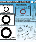 Replacement O Ring Kit For Pressure Washer Spray Hose Seals, 100 O Rings In 2 Sets With Tools, assembly instruction diagram