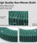 Close-up of Home Run 8 Inch Green Non Woven Buffing And Polishing Wheels Pair showing fiber texture and rim reinforcement.