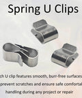 30Pcs Stainless Steel Spring U Clips 304 Rust Resistant Built Tough Heavy Duty Fasteners with smooth edges, silver color