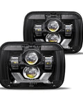 Close-up of 180W Beast Bright LED Headlights H6054 5x7 7x6 for Jeep Cherokee XJ, featuring robust design and anti-glare technology.
