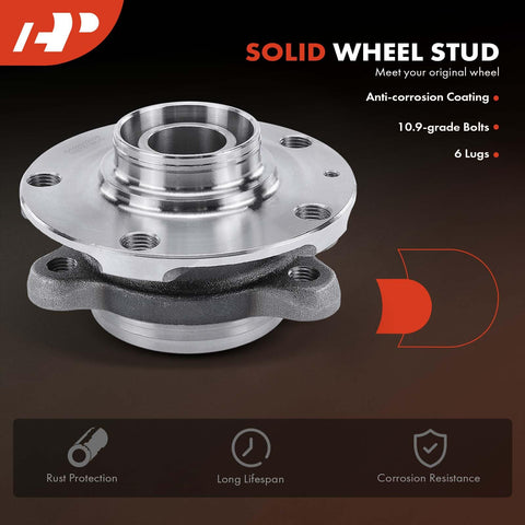 Front Or Rear Wheel Bearing And Hub Assembly For Audi A4 A4 Quattro A6 Quattro RS4 S4 S6 S8 2000-2009 Models Compatible