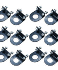 Heavy Duty Marker Light Bracket Three Quarter Inch Round L Mount Fits RV Trailer Truck Exterior Marker Lights Weatherproof Set Of 12 Black Powder Coated Corrosion Resistant