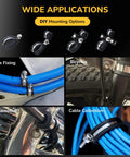 120 Pack Cable Clamp Set With Rubber Cushioned Stainless Steel Conduit Clamps displayed for pipe and wire routing applications