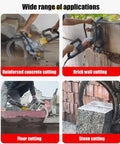 Heavy Duty 3500W Electric Wet Cut Wall Saw Machine With 300Mm Cutting Depth And Integrated Water Pump for reinforced concrete and brick cutting.
