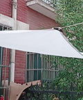 All-Weather Rectangle Sun Shade Sail For Outdoor Porch And Patio, UV Block And Rain Resistant Canopy Cover shown installed