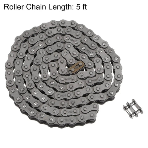 Beefy Heavy Duty Roller Chain For Motorcycles And Bikes One Half Inch Pitch Five Feet Long Carbon Steel Industrial Drive Chain