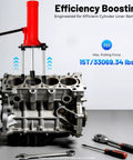 Badass 15 Ton Hydraulic Cylinder Liner Puller Kit For Universal Wet Dry Engine Sleeve Ripper in action with engine block.