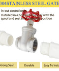 304 Stainless Steel Rotary Globe Gate Valve One And One Half Inch NPT Female Threaded Valve For Water Flow Control Sump Pumps Air Compressors Vapor And Air Switches DN40 Heavy Duty