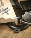 Get These 10 Pcs HSS Rotary Router Bits For Woodworking And Carving! Cutting wood edges with a rotary tool.
