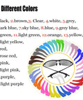 Colorful array of 20 silicone eyewear strap holders surrounding glasses, showcasing the Glasses Ear Grip 20 Pack Of Multicolor Silicone Eyewear Strap Holder For Sports And All Day Comfort Anti Slip Eyeglasses Retainer Keeps Glasses Secure And Comfortable For Kids And Adults.