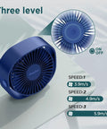 Go To Ultra Quiet USB Desk Fan With 360 Degree Rotatable Head 3 Speeds Ultra Portable Personal Table Fan on desk with speed settings