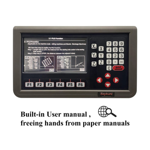 3 Axis DRO LCD Screen Digital Readout For Milling Machine And Lathe Tooling showing 7 Inch LCD display with built-in manual
