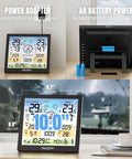 Pro Grade WiFi Weather Station With Indoor Outdoor Temperature And Humidity Monitor, 10 Inch Digital Color Display front view
