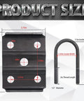 Diagram of Trailer U Bolt Kit For 2-3/8 Inch Round Axle 3500 Lb Capacity showing size details