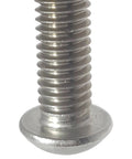 Close-up of Hardcore 18 8 Stainless Steel Button Head Socket Cap Screws 1/2-20 X 2 Inch Fully Threaded Hex Drive Bolt.