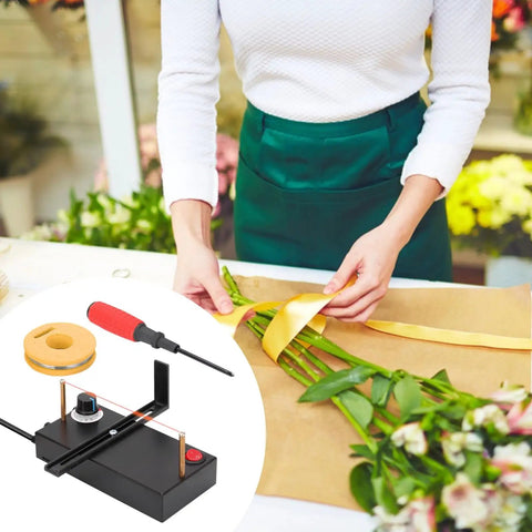 Adjustable 0 To 700 Celsius Mini Ribbon Cutter Machine With 60W Heat Fast Heat Up Electric Craft Tool used for flower arranging