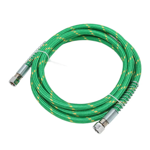 Middle Pressure Silicone Steam Hose Nine Point Eight Feet Green Flexible Steam Tube For Ironing High Strength And Heat Resistant Durable Silicone Rubber Construction Great For Home And Workshop Use Long Lasting Steam Performance coiled on white background