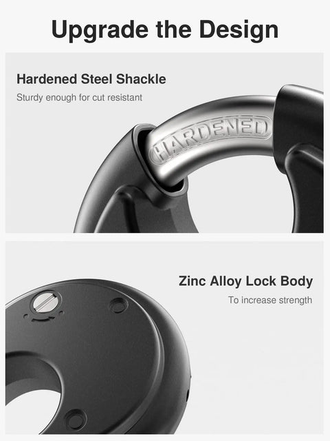 4 Digit Keyless Combination Lock Tough As Nails Padlock With Hardened Steel Shackle for sheds, fences, black weatherproof design