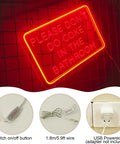Please Dont Do Coke In The Bathroom Neon Sign For Wall Decor 3D Art Carving LED Light with USB and switch on grid wall