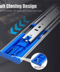 Heavy Duty Beefed Up Drawer Slides 24 Inch Full Extension Soft Close Ball Bearing Silent Glide for Cabinet Tool Box RV