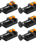 Set of 6 Universal Mini Drill Press Vise Clamp for Jewelry Making, Watch Repair, DIY Craft, 0-2 Inch Capacity, 0-55mm, Black