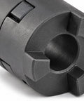Half To Three Quarter Inch Bore Flexible L-Jaw Shaft Coupling Set Three Piece L075 Coupler Kit For Log Splitters And Power Transmission Equipment Built For Heavy Duty Hydraulic Pumps And Electric Motors Ready To Install, black cast iron
