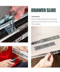 Drawer Slide Rail System In Stainless Steel Side Mount Ball Bearing Slides 2 Pack showing installation process