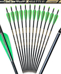 Pack of 12 Carbon Crossbow Bolts 20 Inch Arrows With Fletched 4 Inch Vanes