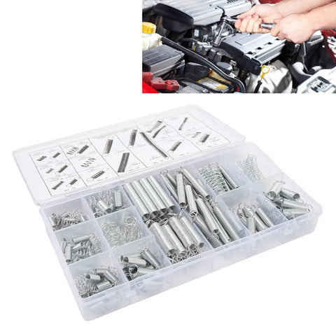 Super Sweet 200-Piece Spring Assortment Kit With Hooks Featuring Zinc Plated Extension And Compression Springs In 20 Killer Sizes Perfect For Houdini Level Home Repairs And DIY Projects That Need Heavy Duty Steel Power To Get The Job Done Fast Without. 200-piece zinc spring kit in storage box