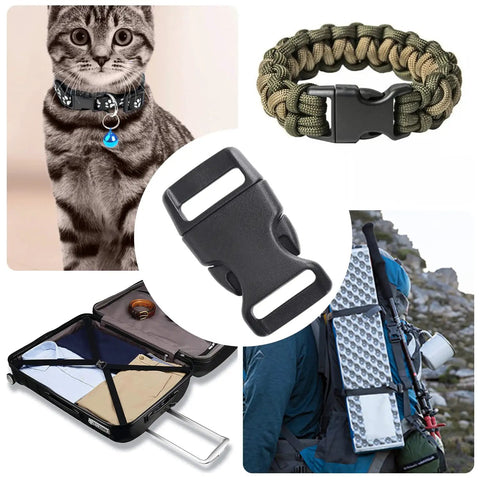 Durable Five Eighth Inch Curved Paracord Bracelet Clips Pack Of 30 Beefy Plastic Side Release Buckles with uses in crafts and outdoor gear