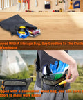 Cordless 13 Inch String Trimmer Weed Wacker with storage and waist bag for garden tools, outdoor use in lawn maintenance