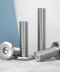 Flat Head Hex Socket Cap Screws Bolts Quarter Inch By Twenty Size, Three Quarter Inch Length, 304 Stainless Steel 18 8 Bright Finish