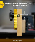 Vertical Table Saw Fence Featherboard Hold Down For Router Tables Quick Adjustment Spiral Grip Clamp with Mini Hedgehog on MDF fence