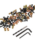 Wood Furniture Screws And Threaded Inserts Kit For Solid Hidden Installations In Home Furniture Assembly With Long Screws And Metal Nut Inserts