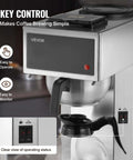 Commercial Drip Coffee Maker Built For Busy Kitchens With 12 Cup Capacity Dual Warmer Plates Two Glass Carafes Stainless Steel Brew Unit