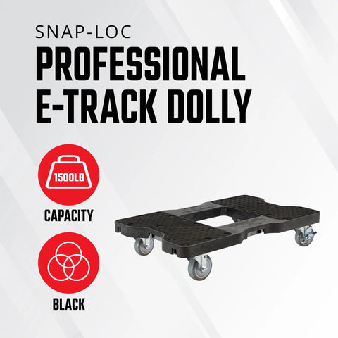 Heavy Duty Moving Dolly With Four Wheels 1500 Lb Capacity Steel Frame OPS Cargo Dollies E Track Strap Attachment Included