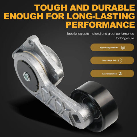 Serpentine Belt Drive Tensioner Pulley Component Kit For Ford F-150 F-250 F-350 Explorer Explorer Sport Trac Expedition Lincoln Navigator 2005-2014 4.6L 5.4L Engine Applications, Easy Install, metal tensioner pulley