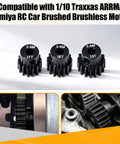 3 Pack Hardened Steel Pinion Gear Set 0.6M For 1/10 RC Cars With 3.175mm Shaft Includes 17T 18T 19T Pinions Upgrade