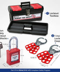 All-In-One Electrical Lockout Tagout Kit For Quick, Safe Power Down On The Go, Portable Black Lockout Set With Essentials, Tags, Safety Devices