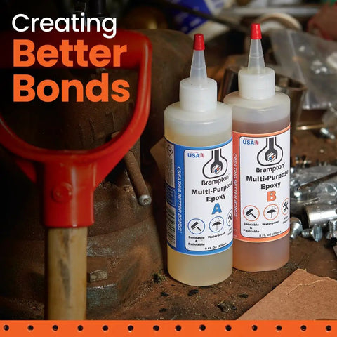 Multi Purpose Epoxy Kit With Quick 30 Minute Set Waterproof Two Part Epoxy Glue For Garage Ready Tile Metal Ceramic Glass Wood Stone Rock Solid Bonding Sandable And Paintable Resin Easy One To One Mix 16 Oz