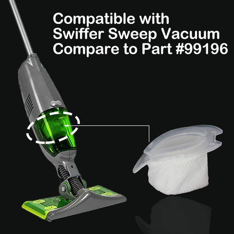 Replacement Vacuum Filters For Swiffer Sweep Vac Compatible With 99196 Part Pack Of 6 Easy To Install Boosts Suction shown.