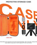 Carrying Case With Custom Insert For Garmin Approach R10 Golf Launch Monitor, case open showing EVA interior and mesh pockets