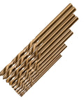 Ten Piece Cobalt Drill Bit Set For Stainless Steel And Hard Metals, Two Each Of 1mm, 1.5mm, 2mm, 2.5mm, And 3mm