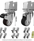 4 Pack Heavy Duty Furniture Wheel Castors 1.5 Inch Universal Swivel Casters with screws shown in detail