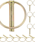 Heavy Duty Galvanized Lynch Pin With Ring Set 16 Pack Industrial Pin Fastener Kit for Farm Tractors Trailers Trucks And Mowers