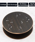 Universal Bathroom Sink Drain Stopper That Fits Most Pop Up Drains For Vessel Sinks And Lavatories with water droplets